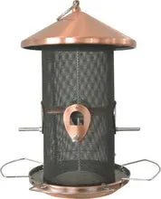 Die Mehlwurmfarm Vogelfutterstation aus Metall Vogelfutterhaus Kupferlook