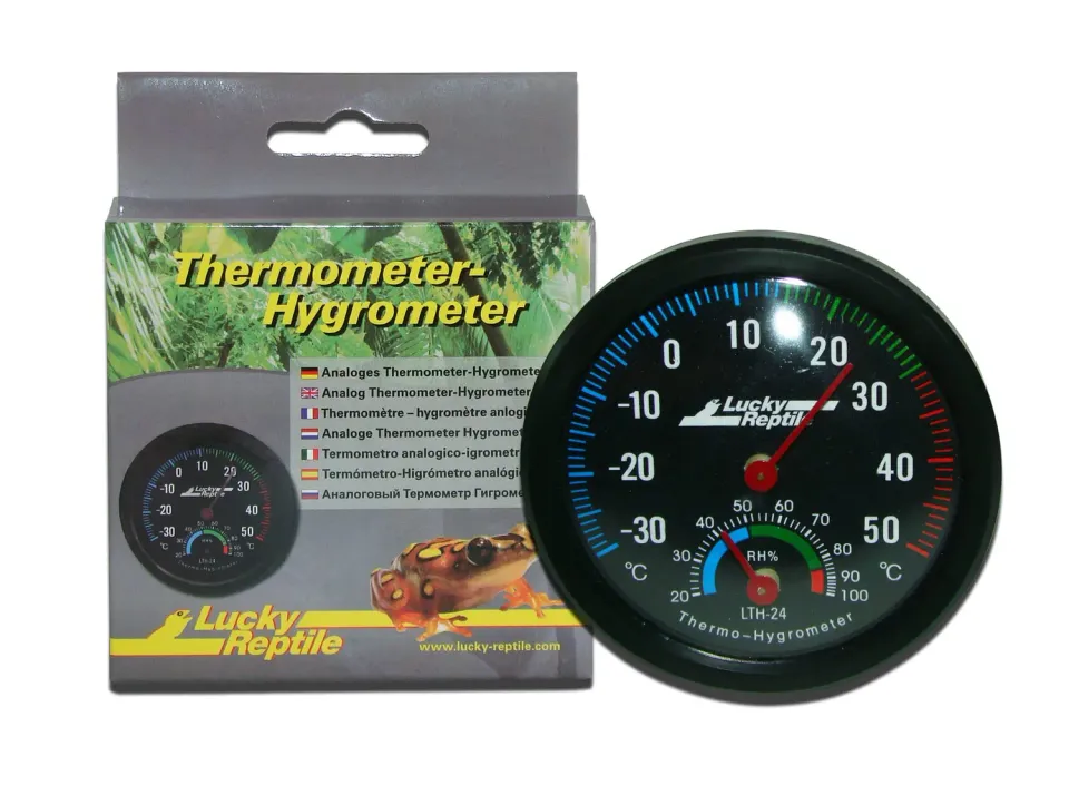 Lucky Reptile Thermometer Hygrometer analog mit Klebepad