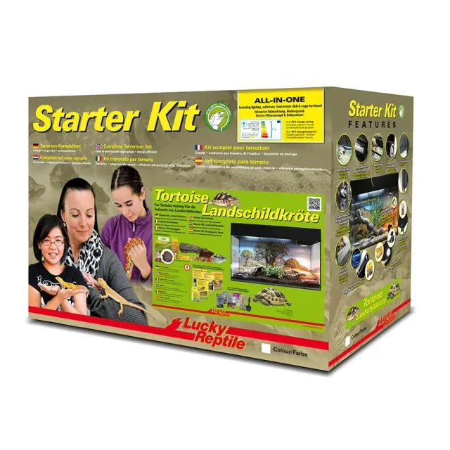 Lucky Reptile Starter Kit Landschildkröte Glasterrarium Weiß 80 cm
