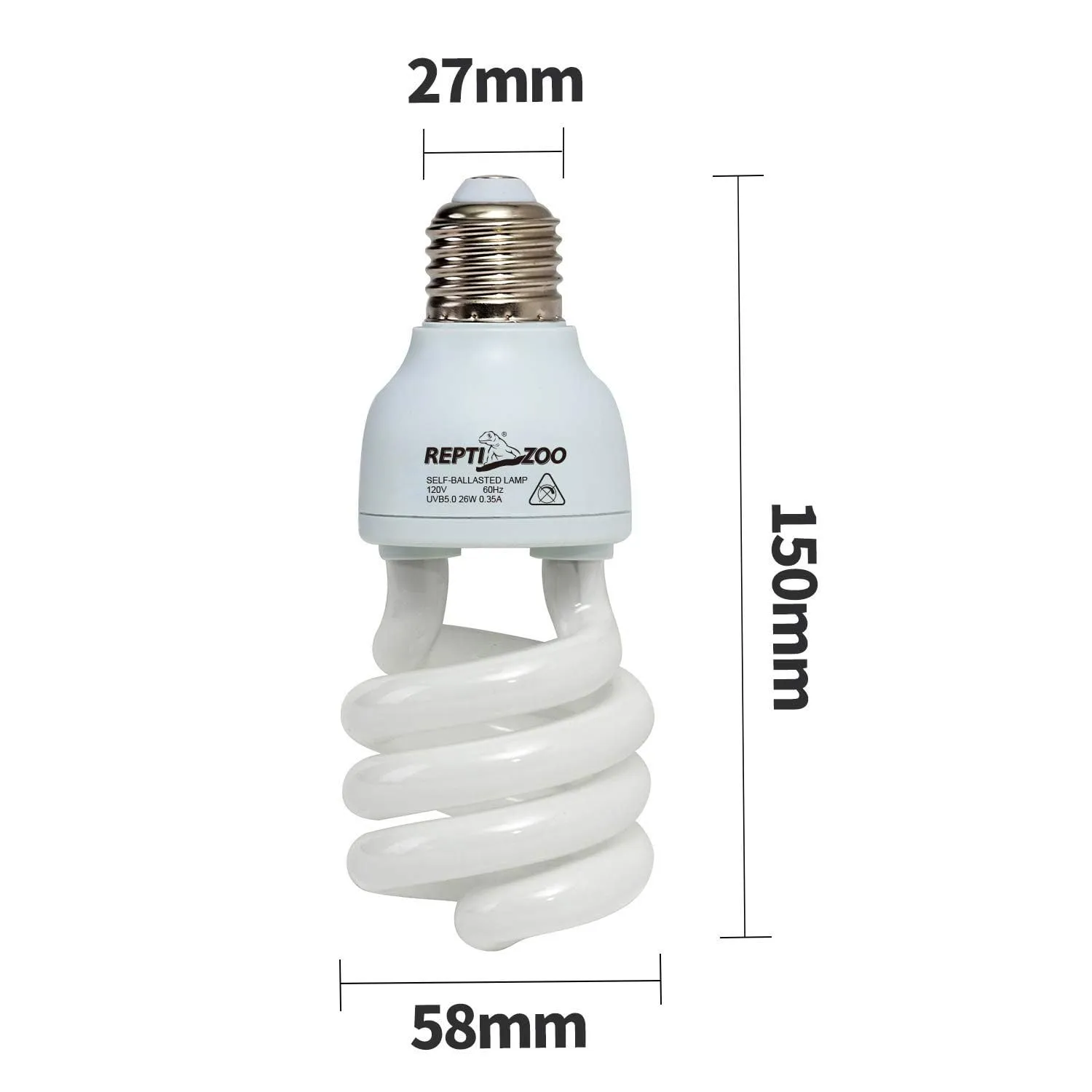 Repti Zoo CT1026 Energiesparlampe Terrarium UVB-Leuchte