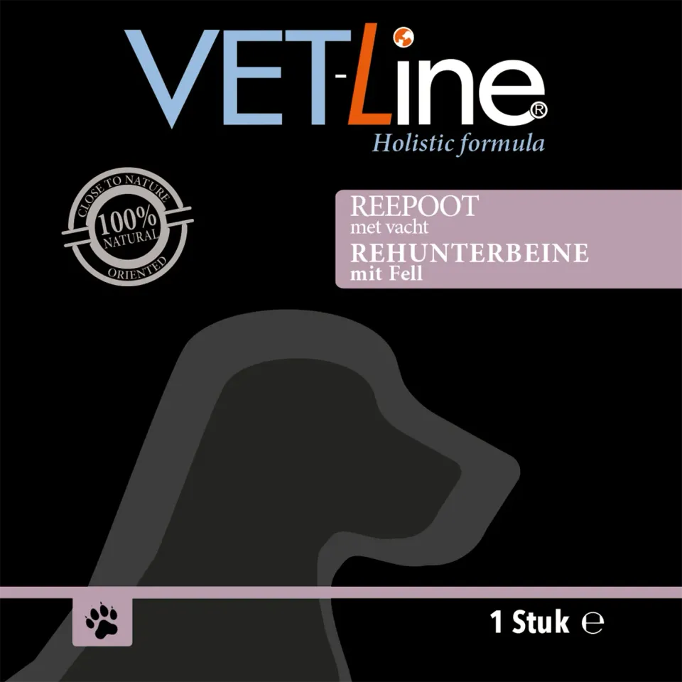 Vetline Rehunterbein mit Fell Hundesnack 1 Stück getreidefrei
