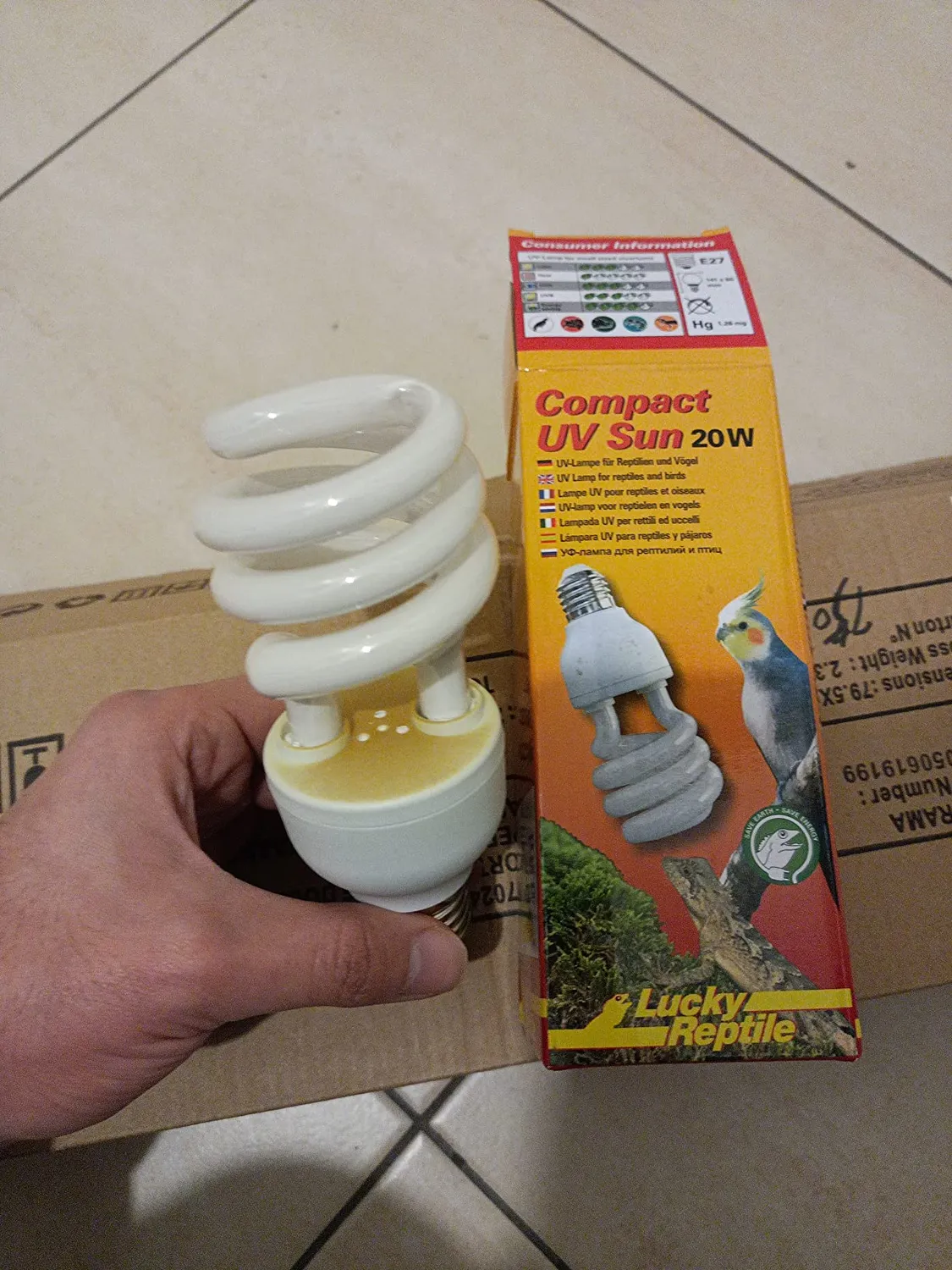 Lucky Reptile Compact UV Sun UV-Lampe 20 Watt E27 Biolicht
