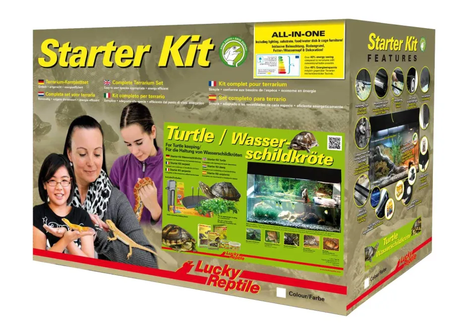 Lucky Reptile Starter Kit Wasserschildkröte Set 80 cm mit Filter