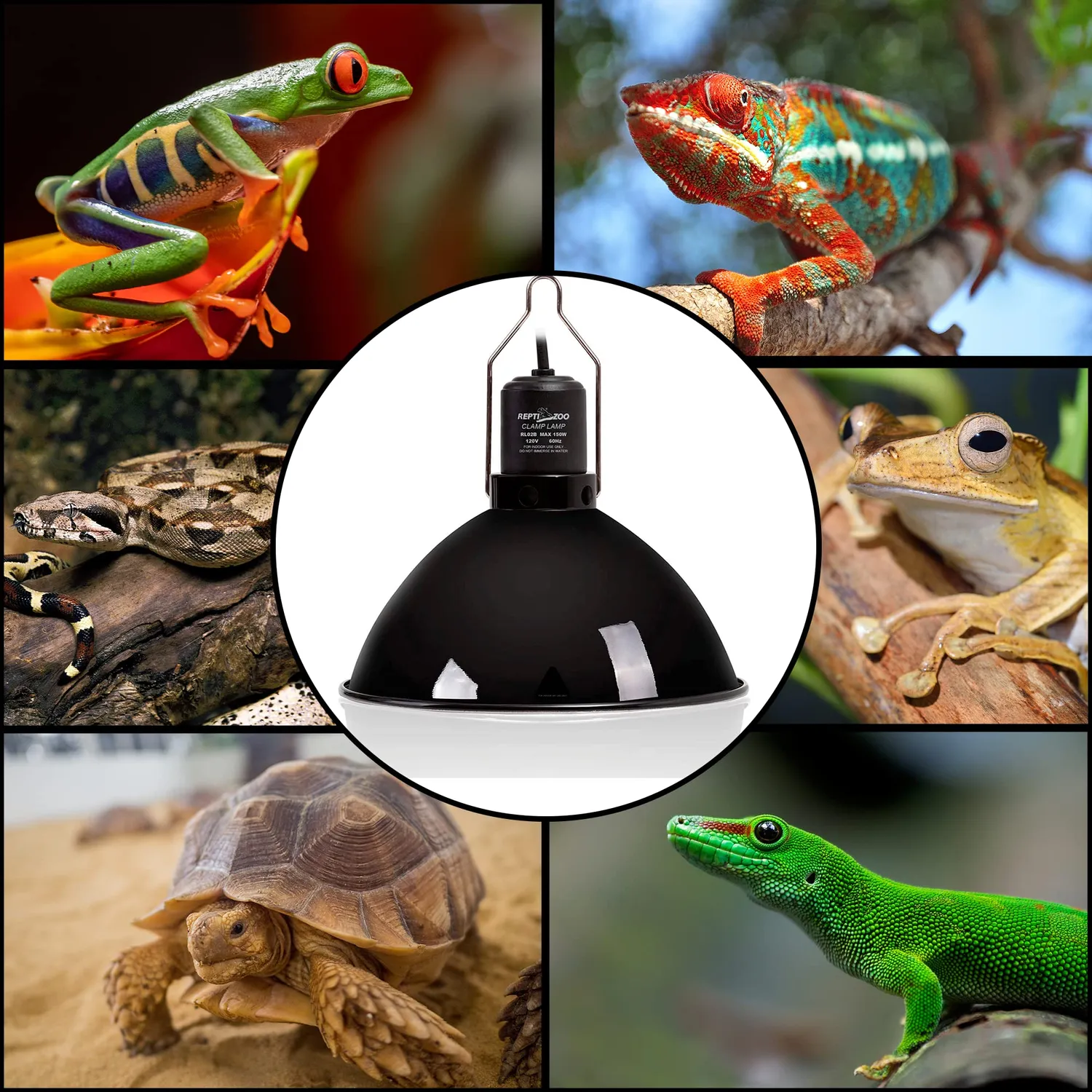 Repti-Zoo RL02B Lampenfassung E27 reflektierend
