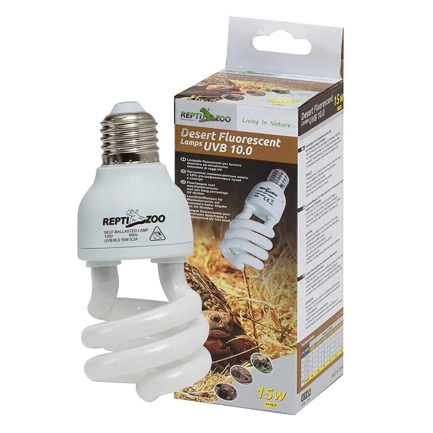 Repti Zoo CT1026 Energiesparlampe Terrarium UVB-Leuchte