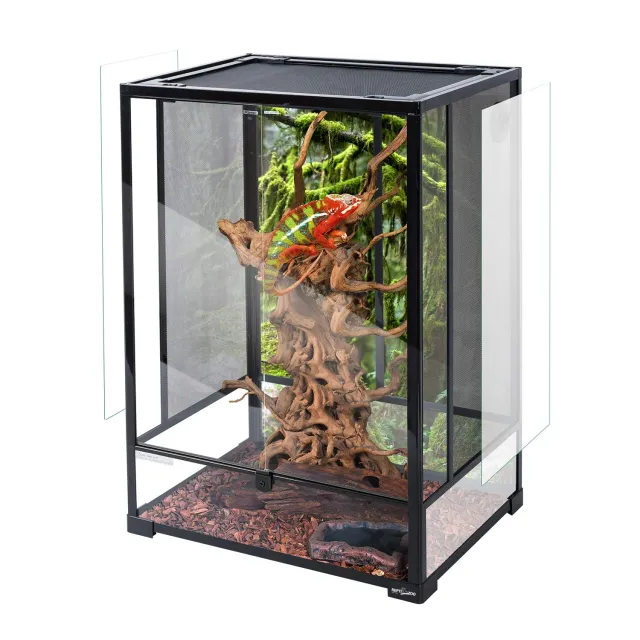 REPTI ZOO Reptilien-Terrarium 61 x 45,7 x 91,4 cm Glas Fronttüren