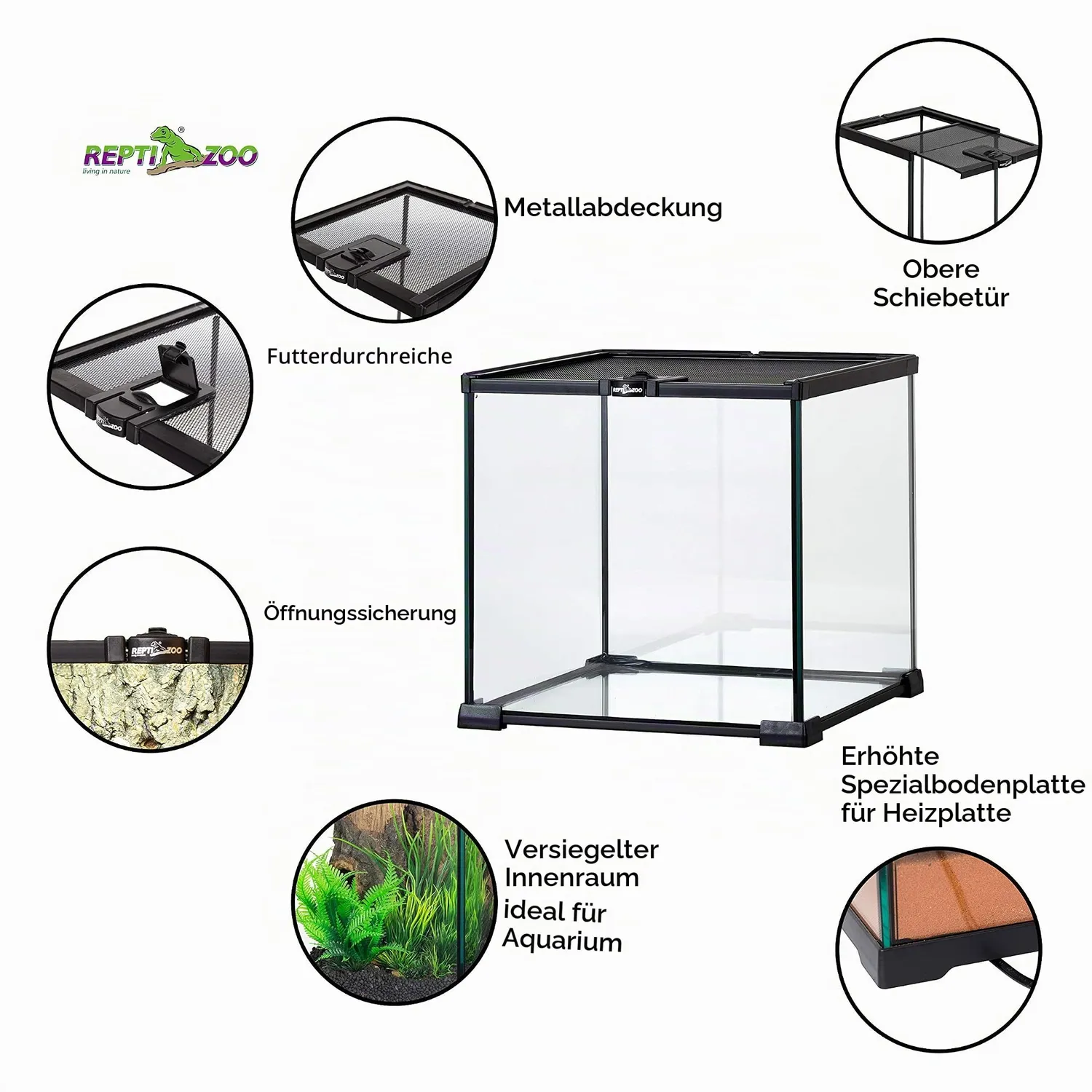 Repti-Zoo Simple Habitat Terrarium Glas