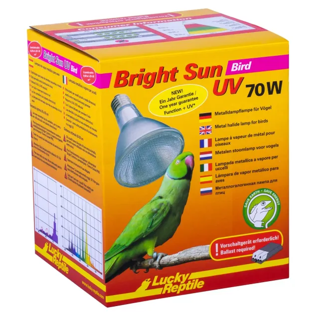 Lucky Reptile Bright Sun UV Bird Vogellampe 70 Watt UVA UVB