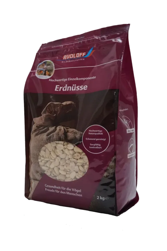 Die Mehlwurmfarm Erdnusskerne weiß blanchiert Vogelfutter 2kg